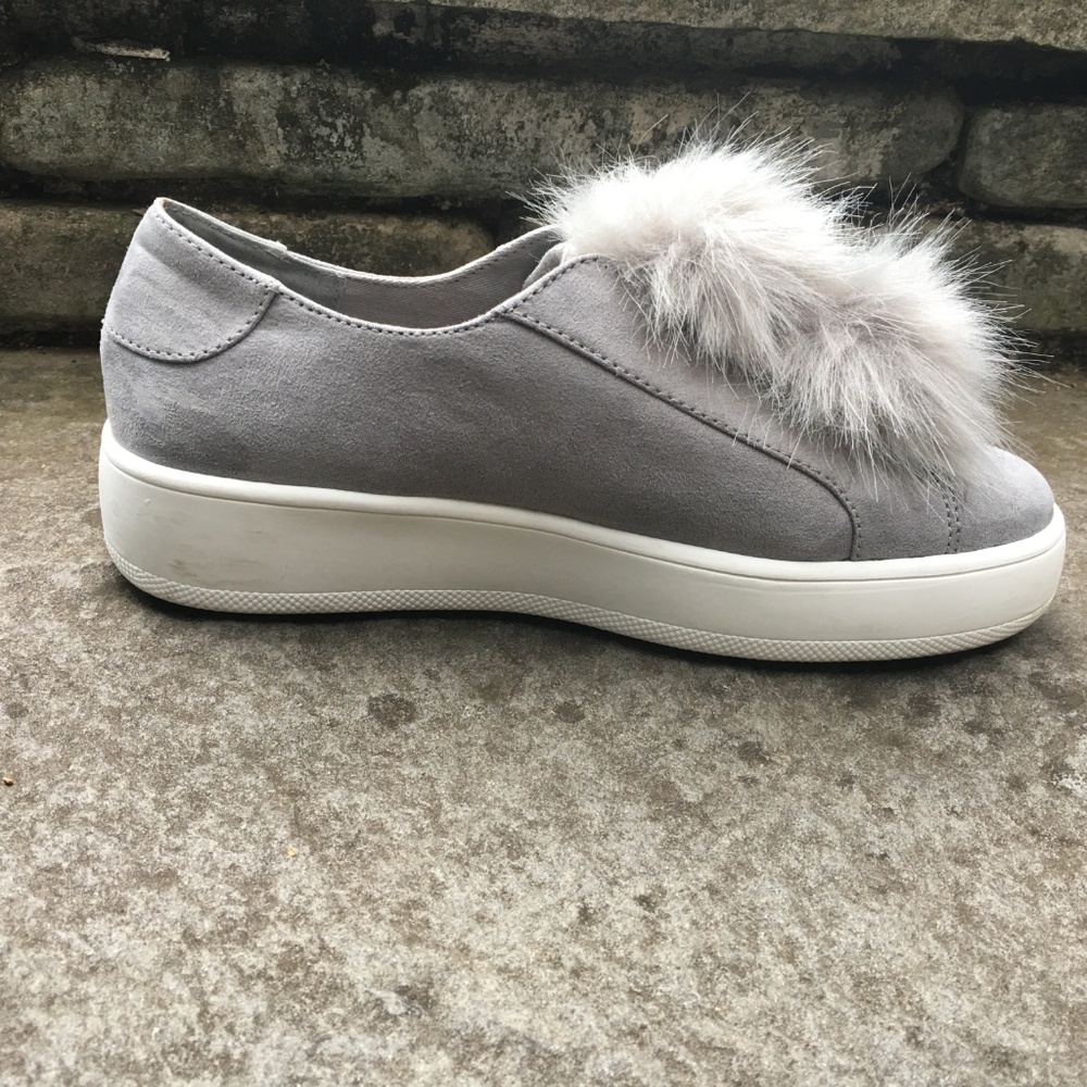 Steve Madden-Gray Puffball Creepers Size 8